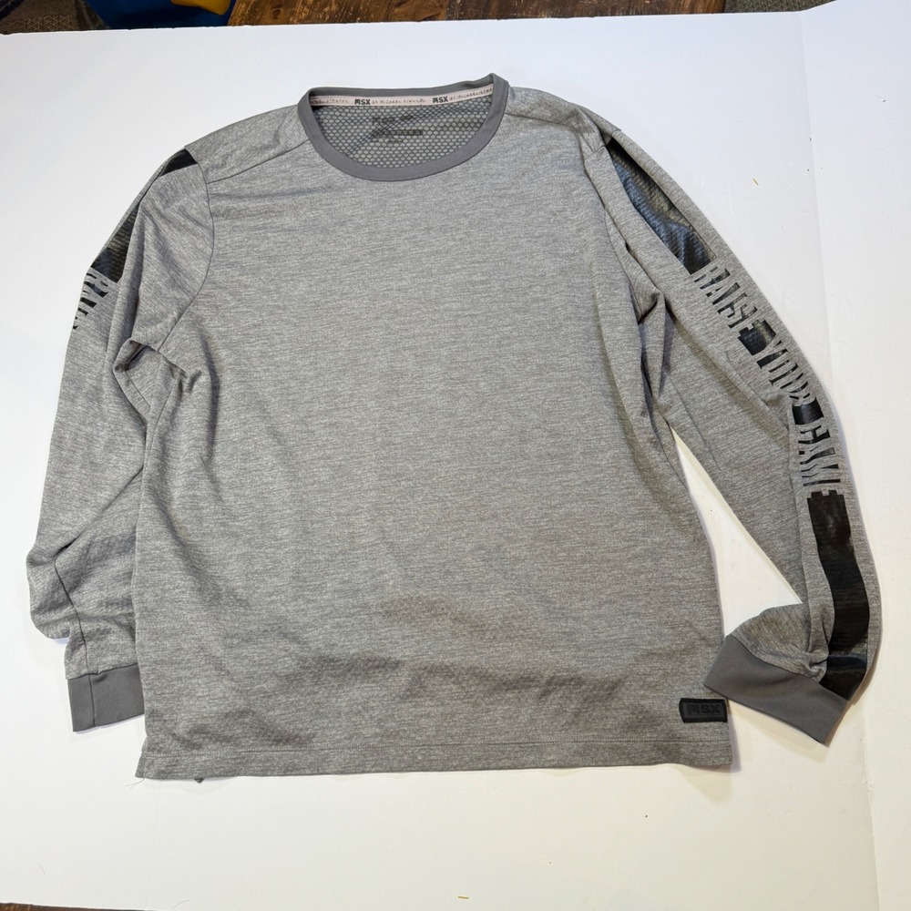 MSX by Michael Strahan Long Sleeve‎ Raise Your Game M Men's Gray Long